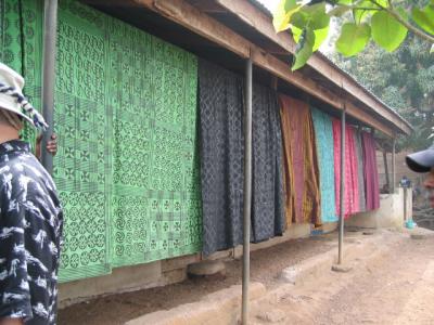 Lots of Adrinka Cloth drying - Ntonsu