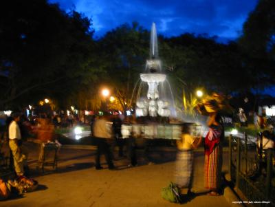 night in the jardin, antigua, guatemala