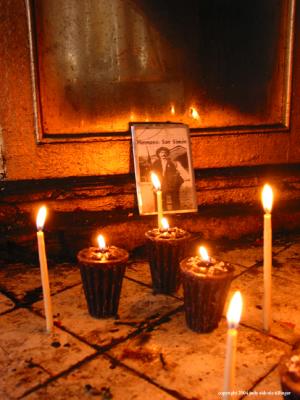 candles, maximon shrine, san andreas iztapa, guatemala