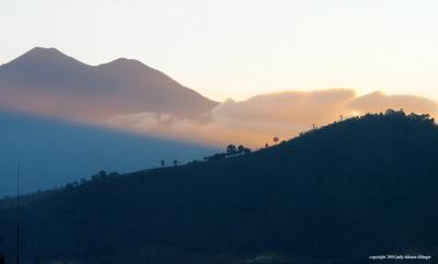 roof sunset, guatemala