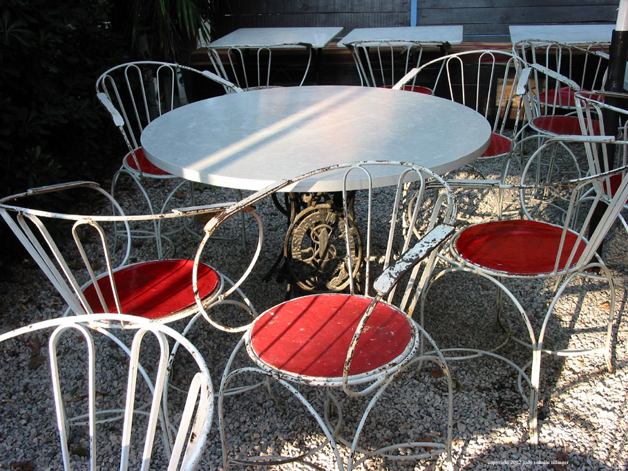 9.15 red and white chairs