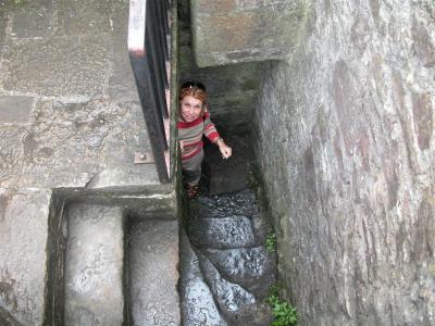 Climbing up the tower