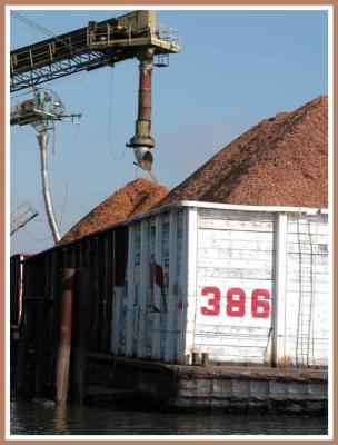 Close up of loading chute.