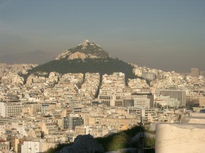 Lycabettus hill seen from Acropolis