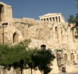 Parthenon above odeon entrance