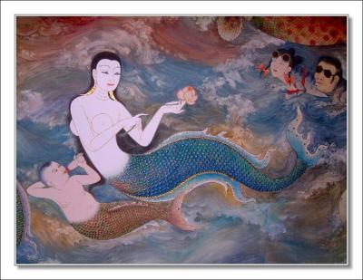 Wat Tri Thotsathep-Mural work