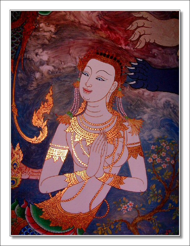 Thai Woman - Wat Tri Thotsathep-Mural work