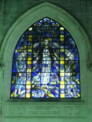 University Christian Church Stained Glass Window