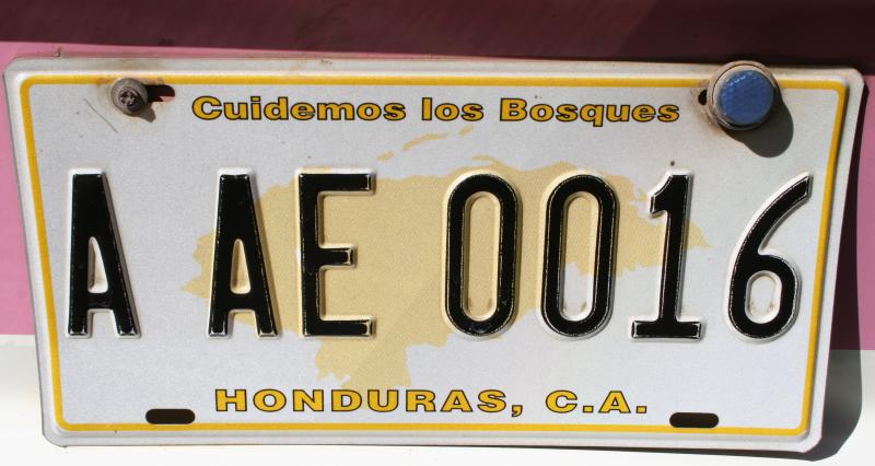 Honduran number plate