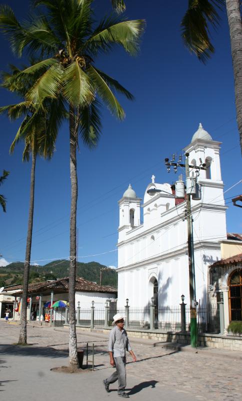 church in the town of Copan Ruinas