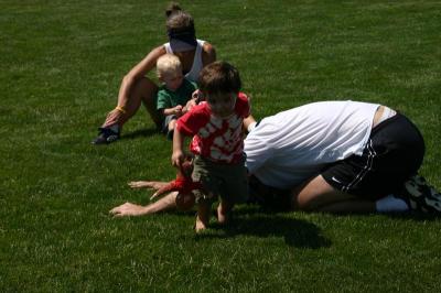 Emily and Peter with their (respective) kids