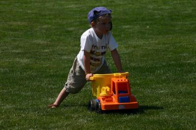 kid and truck