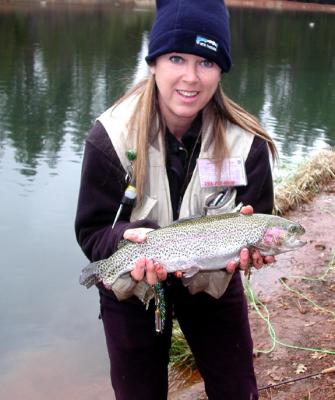 Biggest rainbow ever from Grace Lake...  Otter tried to steal him before I could release him!