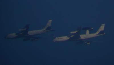 KC-135 & AWACS (E-3F) Refueling over Missouri