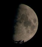 Air Refueler in front of Moon