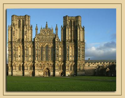 The difference the sun makes! Wells Cathedral