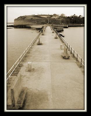 Looking back to Nothe Fort, Weymouth