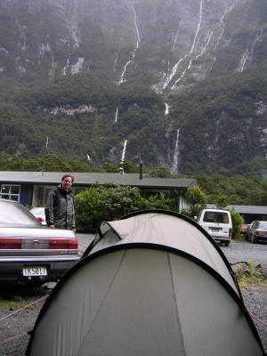 Our campsite at Milford