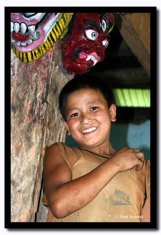 Boy Under the Lepcha Buddhist Masks, Git Dubling