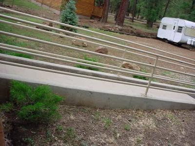 Mormon Lake cabins  and wheelchair ramp by T