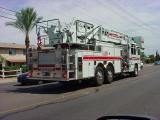 fire truck on Stapley <br> south of Main St <br> Mesa Arizona