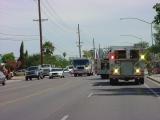 fire trucks on Stapley <br> south of Main St <br> Mesa Arizona