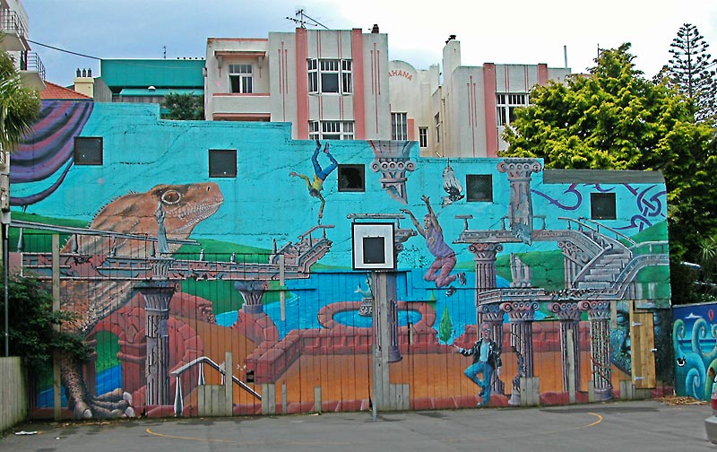 11 Feb 04 - Painted Wall - Wellington