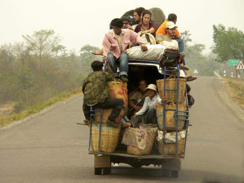 Full Bus, en route to Pakse, Laos, 2005