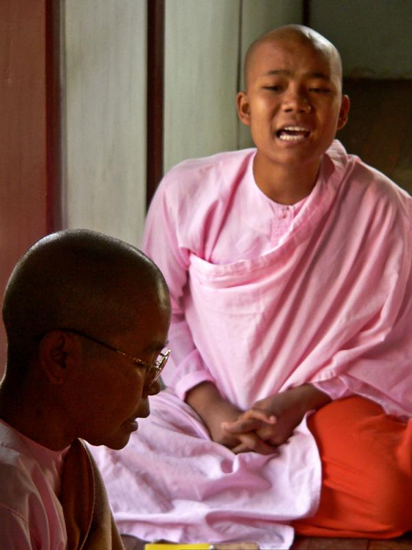 Recitation, Buddhist Nunnery, Sagaing, Myanmar, 2005