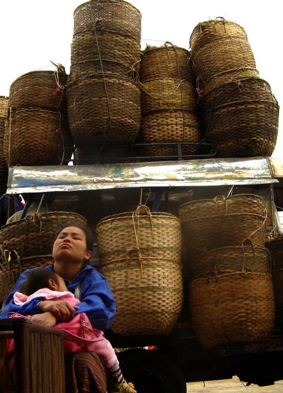 Under the Baskets, Luang Prabang Market, Laos, 2005