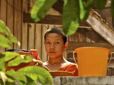 Monk Chores, Luang Prabang, Laos, 2005