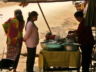 Waiting for their noodles, Huay Xai, Laos, 2005