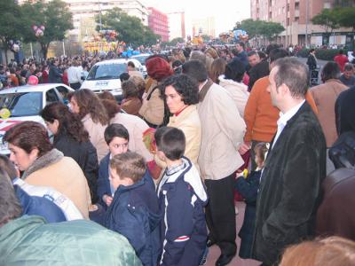 Police clearing crowds