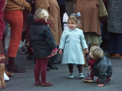 Spanish Kids waiting for parade to start