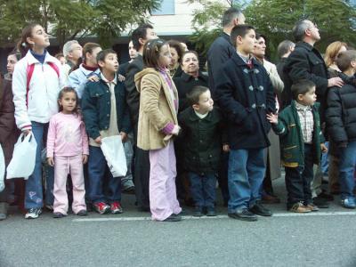Crowds waiting