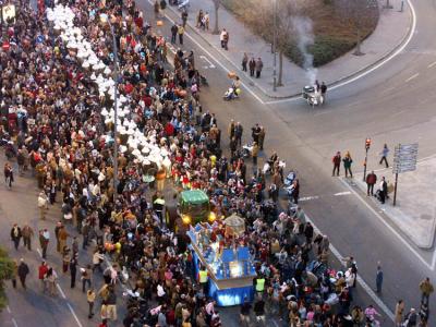Crowds / parade seen from our roof