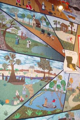 STORY OF THE ARCADIAN'S HISTORY IN STITCHES OF A QUILT AT ARCADIA CENTER