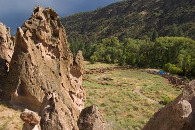 Bandelier - from up the Cliffs