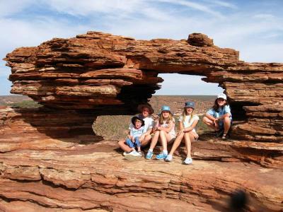 kids at natures window