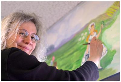 Mural at local public library