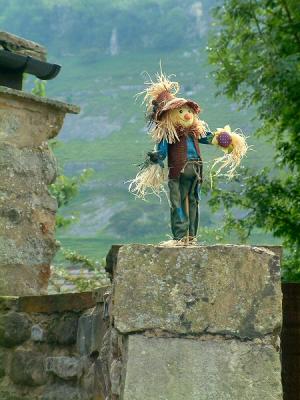 little chap on gatepost