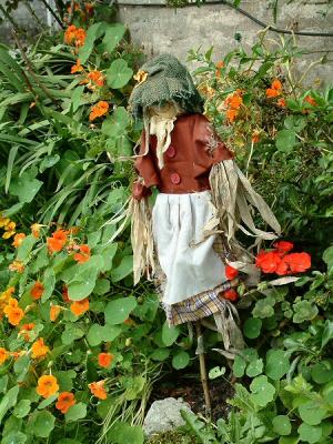 flowerbed scarecrow