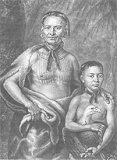Creek chief Tomochichi and his nephew Toonahowi, 1736
