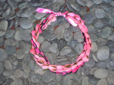 Pink Feather Lei