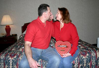 Feeding Chocolate on Valentines Day 2004 050