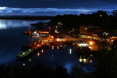 Strahan Harbour at night