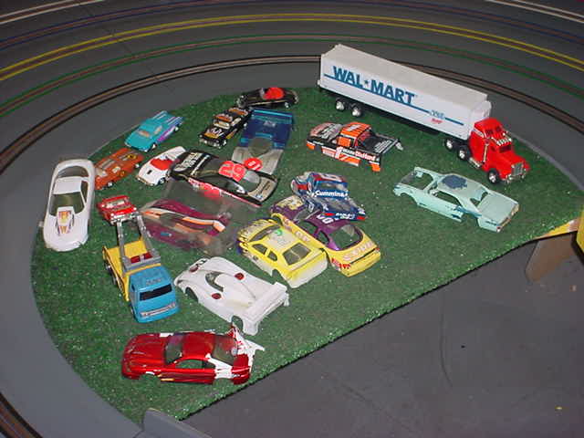 slot cars parked