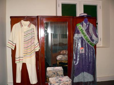 Costumes .. the dress on the right is made from paper