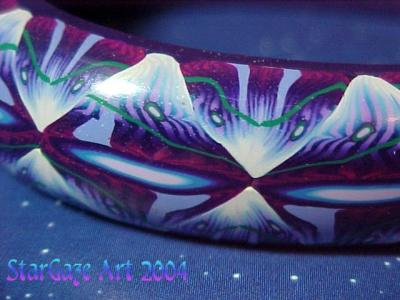 Purple Tweaked Segal-inspired cane Bracelet Close-up