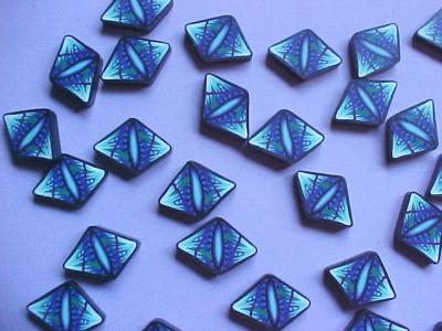 blue tweaked segal-inspireed beads